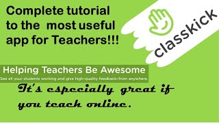 How to use classkick  How to teach online using classkick  Classkick tutorial [upl. by Aitercul]