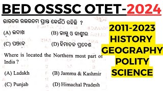 20112023 History Geography Polity For BEd Otet Osssc ri ari Amin sfs AWC SUPERVISOR 2024 laxmidhar [upl. by Gnoc657]