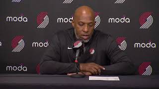 Chauncey Billups Postgame Interview  Portland Trail Blazers 89 Memphis Grizzlies 134 [upl. by Siffre481]