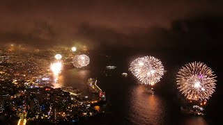 Madeira Funchal New Years Eve 2223 Drone View 4K UHD [upl. by Allister]