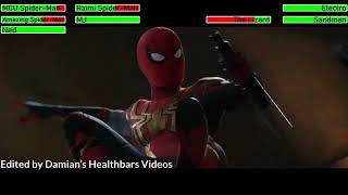 SpiderMan No Way Home 2021 Final Battle with healthbars 24 [upl. by Silin]