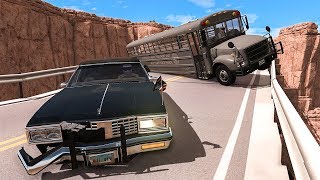 Collapsing Bridge Pileup Car Crashes 23  BeamNG DRIVE  SmashChan [upl. by Akenit]