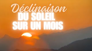 EVOLUTION DE LA DÉCLINAISON DU SOLEIL À SON LEVER AU MOIS DE JUILLET [upl. by Pavlov]