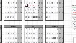 calendario de vacaciones en excel descargue gratuitamente calendario vacaciones en excel [upl. by Timmie859]