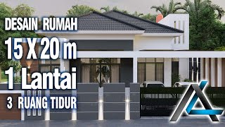 DESAIN RUMAH 15 X 20 METER I PONTIANAK– DESAIN RUMAH TROPIS MINIMALIS jasaarsitek jasadesain [upl. by Nit]