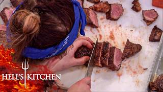 Chef Cuts More Than Beef as Paulie Runs In and Out  Hells Kitchen [upl. by Enayr]