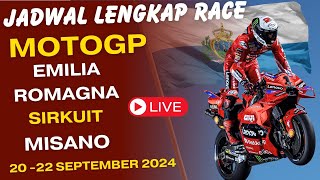 JADWAL RACE MOTOGP EMILIA ROMAGNA MISANO MARCO SIMONCELLI 2024 [upl. by Normac]