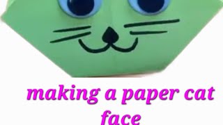 Making a Paper Cat 😺😺 😈 👀 Face kids Paper Art Craft work 🤠 2024 [upl. by Grefe891]