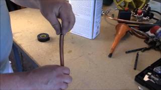 How to Bend tube without a bending tool no kink DIY air compressor tube [upl. by Mandeville]