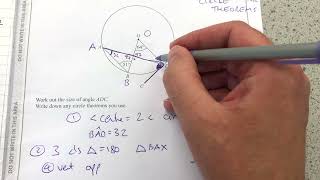 Maths GCSE Higher Paper 1 Exam 2023 Q21 Circle theorems [upl. by Rekyr559]