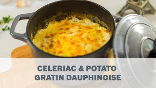 Celeriac amp Potato Gratin Dauphinoise Recipe  Cooking with Bosch [upl. by Karia]