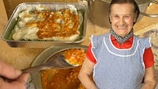 Pasta Grannies enjoy Ernestinas spinach and meat cannelloni [upl. by Mala4]