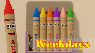 Days of the Week Song  The Singing Crayons [upl. by Froehlich]