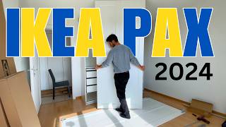 How to Assemble NEW IKEA PAX WARDROBE 2024  Part 3  SLIDING DOORS [upl. by Clawson741]