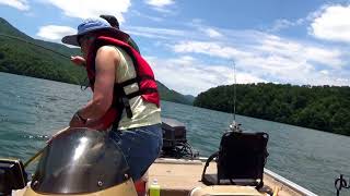 Fontana lake Brown Trout Fish On [upl. by Winnick]