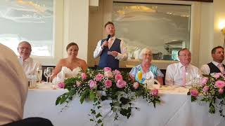 Sampsons Wedding Day July 2017  Grooms Speech [upl. by Niveek698]