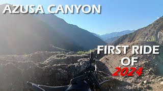 First ride of 2024 up canyon on the Stealth Bomber ebike on a Shinko Running till its out of juice [upl. by Ahsekan]