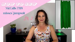 How to sew McCalls 7789  misses jumpsuit  part 2 [upl. by Valerye62]