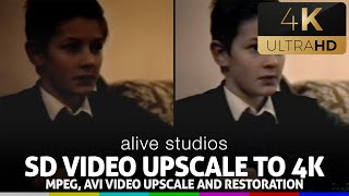 MPEG MP4 and AVI SD Video files upscaled and restored in 4K 2024 [upl. by Vigen]