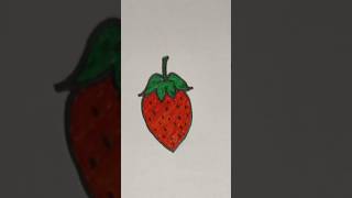 Easy Strawberry 🍓 Drawing  drawing painting art [upl. by Assert]