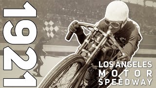 Rare Film of Motorcycle Board Track Racing Beverly Hills 1921 [upl. by Tingley371]