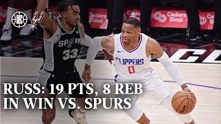 Russell Westbrook Drops 19 In Win Over Spurs  LA Clippers [upl. by Tracey]