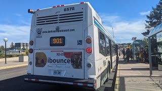 DRT Route 901C full Route Windfields farm Dr to Oshawa Centre Term [upl. by Eladnar398]