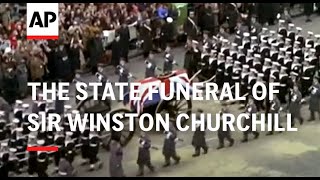 THE STATE FUNERAL OF SIR WINSTON CHURCHILL  1965 [upl. by Ulrick]