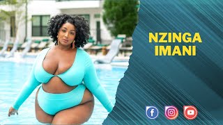 Nzinga Imani  American Plus Size Instagram Model  Biography Curvy Model  InstaWiki [upl. by Noakes]