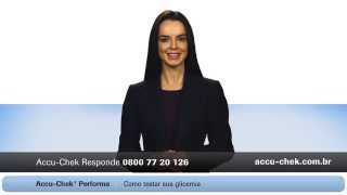 Como fazer o teste de glicemica no seu monitor AccuChek Performa ® [upl. by Zephaniah]