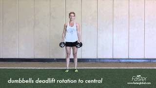 dumbbells deadlift rotation to central [upl. by Nolyad]