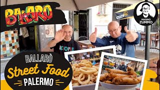 Street food al mercato Ballarò  Palermo  Sicily [upl. by Effie]