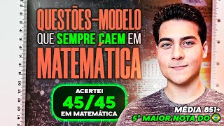 QUESTÕES que SEMPRE CAEM em MATEMÁTICA do ENEM QuestõesModelos [upl. by Nonnad]