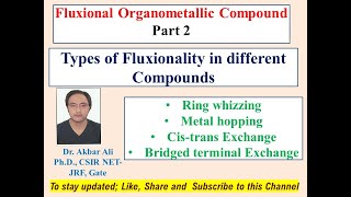 Classification of Fluxional Organometallic Compounds Organometallic Compounds MSc CSIR NETJRF [upl. by Auliffe97]