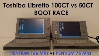 Boot race Toshiba Libretto 100CT vs 50CT [upl. by Burnight]