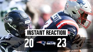 INSTANT REACTION Patriots fall to Seahawks in overtime 2320 [upl. by Sayers]