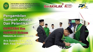 PENGAMBILAN SUMPAH JABATAN DAN PELANTIKAN PANITERA DAN PANMUD HUKUM PENGADILAN AGAMA BAJAWA [upl. by Gussman]