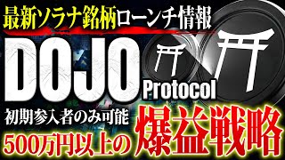 【DOJOドージョー 】最新ソラナ×AI銘柄を上場前に仕込むチャンス！仮想通貨バブルで30倍稼ぐ爆益戦略を解説！【Solana】【ドージョープロトコル】 [upl. by Ettenig]