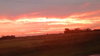 An awesome sunset that stained the clouds red Buenos Aires province Argentine [upl. by Meridith]