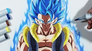 How To Draw GOGETA Super Saiyan BLUE  Step By Step Tutorial [upl. by Viridissa]