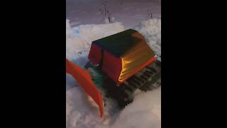 Rc snow plowing robot  3d printed Snowcat [upl. by Tibbetts]