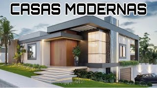 MODELO de CASAS MODERNAS  FACHADA de CASAS LINDAS e MODERNAS pra INSPIRAR [upl. by Atalayah]