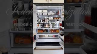 It’s the monthly fridge restock 🫶 organization kitchen kitchengadgets fridge kitchentips home [upl. by Eadahs]