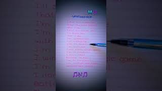 🦋 Unstoppable  Sandaru sathsara 🦋 Sri lanka version 😊 lyrics foryou [upl. by Newra]