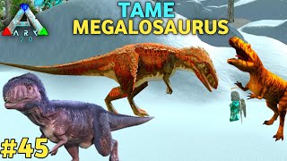 TAME SLEEPING DINO MEGALOSAURUS 🦖  ARK MOBILE BRUTAL GAMEPLAY 45 [upl. by Dalt]