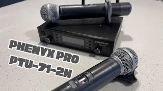 Phenyx Pro PTU712H Dual Wireless Microphone Review – 328ft Range amp Auto Scan [upl. by Martinelli403]