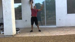 97lb Stacked Kettlebell Press For Reps By Mike Mahler [upl. by Retrop]