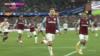 Jarrod Bowen GoalWest Ham vs Manchester United 21 All Goals and Extended Highlights [upl. by Nakashima]