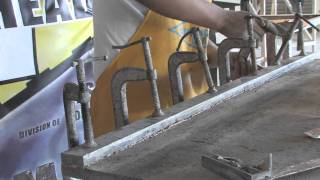 How to Apply Granite GluePolyester resin w clamps 1mov [upl. by Paule159]