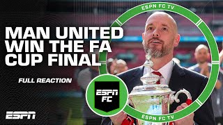 FULL REACTION Manchester United WINS the FA Cup Final 🏆 Erik ten Hags last match with UTD 🤔 [upl. by Aneeuqal]